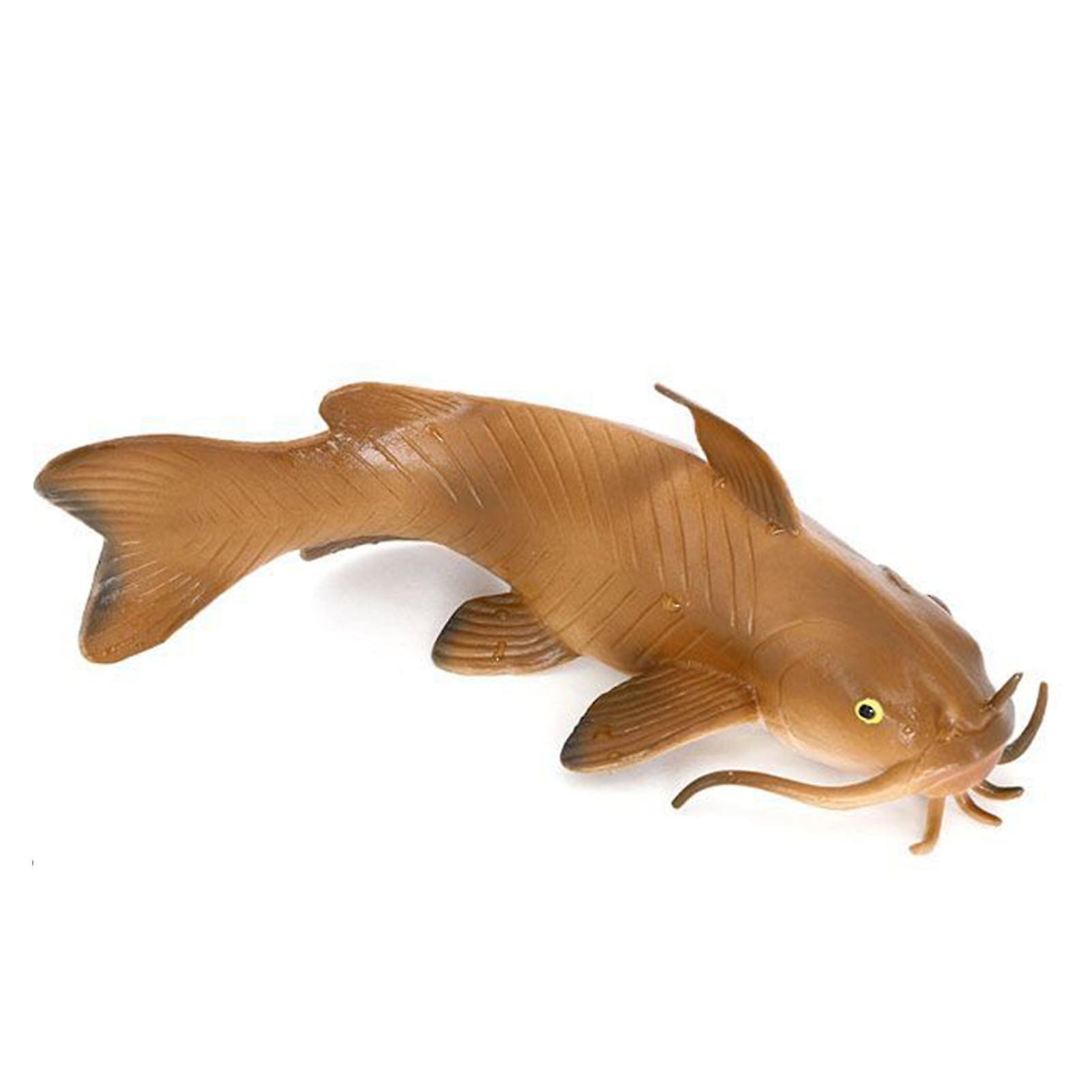 Simulation Animal Model Rust-proof Fine Workmanship Early Educational Freshwaters Fishs Catfish Statue Toy For Shelf Decor