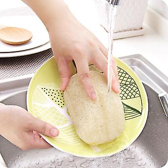 Natürliches Loofah Geschirrspültuch Doppelseitiger Reinigungsschwamm aus Mikrofaser
