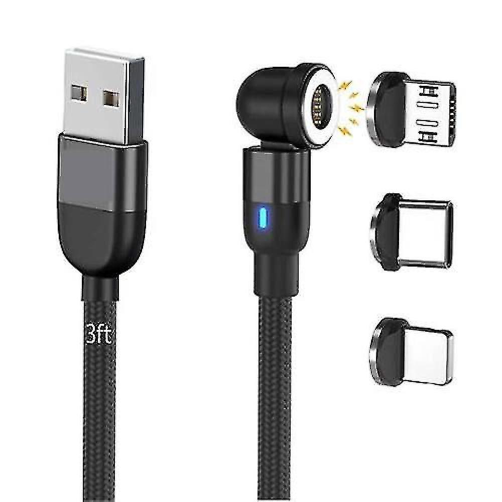 Statik 360 Cable-rotating Phone Charger - Made Of Durable Nylon Braid-fast