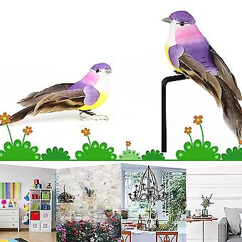 Pájaro de simulación12Pcs Hermosa y colorida simulación artificial de plantas de pájaro decoración Máxima confiabilidad
