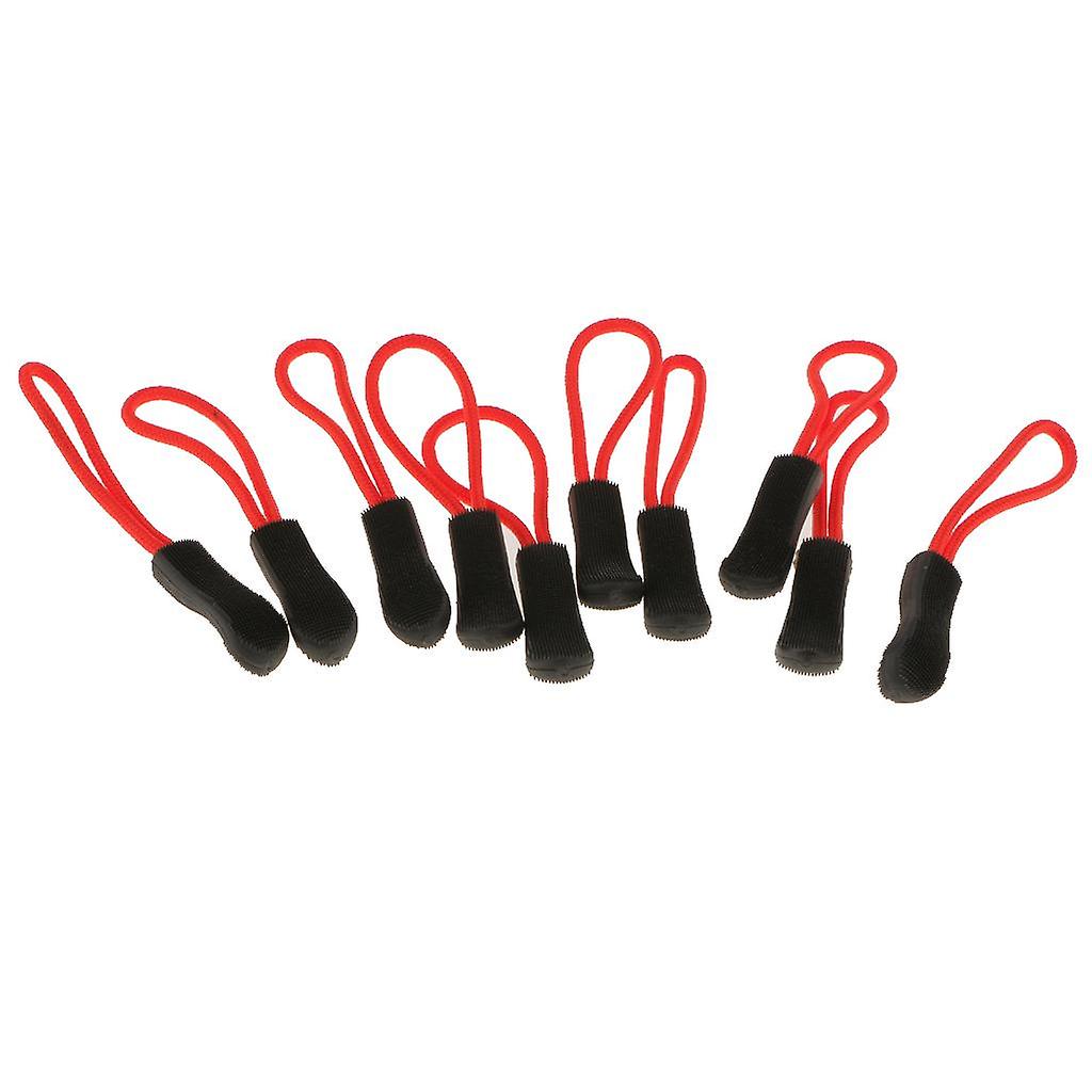 10pcs Zipper Pull Replacement Zip Cord Puller Slider Jacket Backpack Yellow