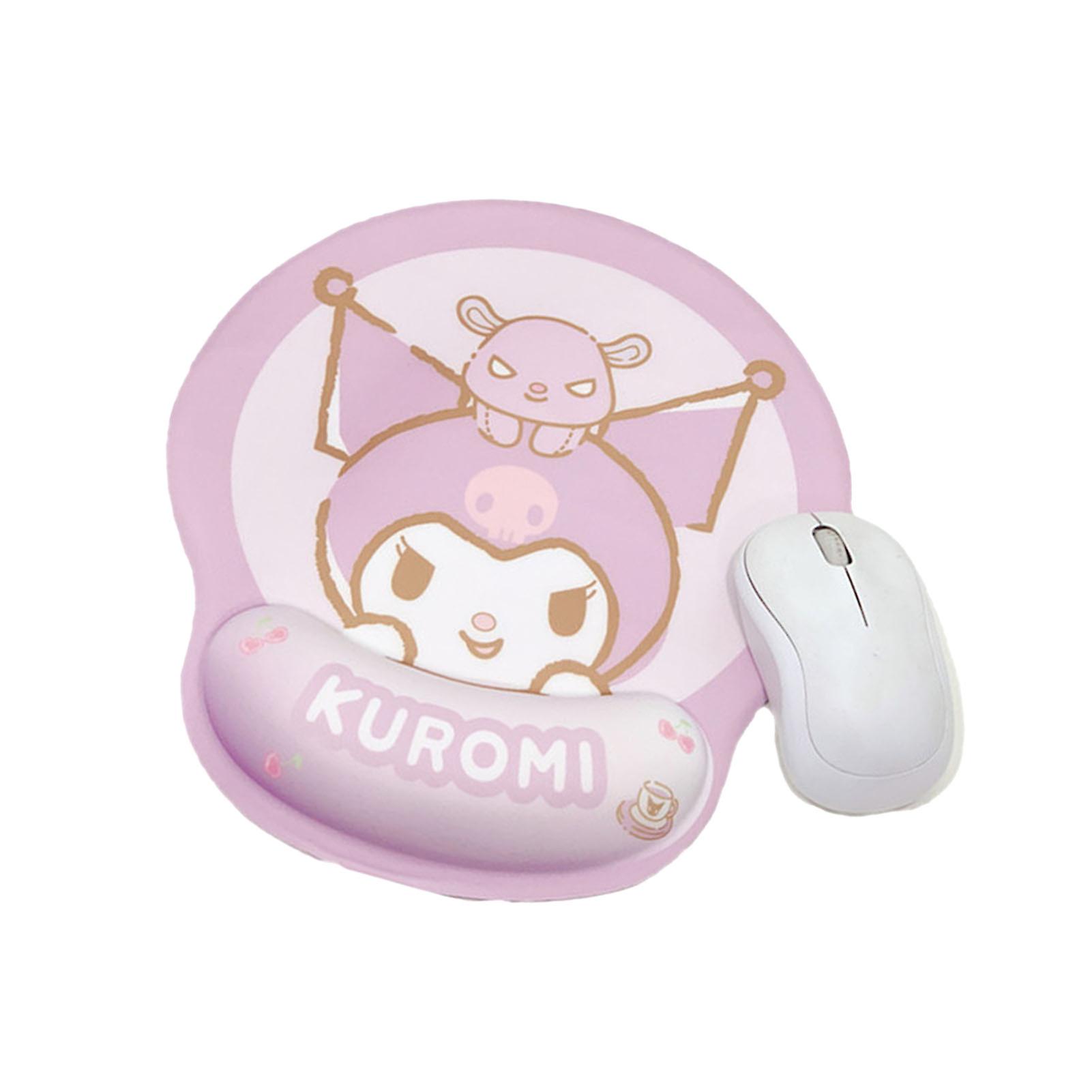 Cartoon Style Wrist Rest Mouse Pad Thickened Support Soft Comfortable for Home Office