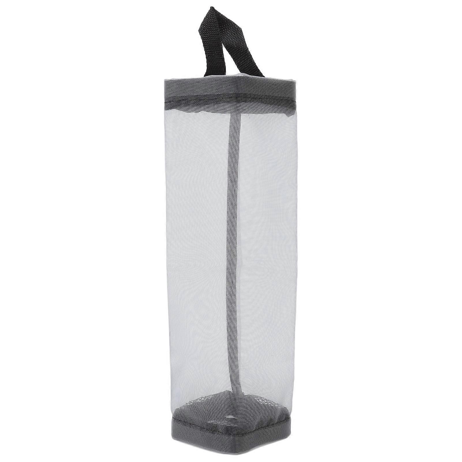 Grocery Bag Holder Large Capacity Durable Polyester Transparent Space Saving Trash Bag Holder for Home Kitchen