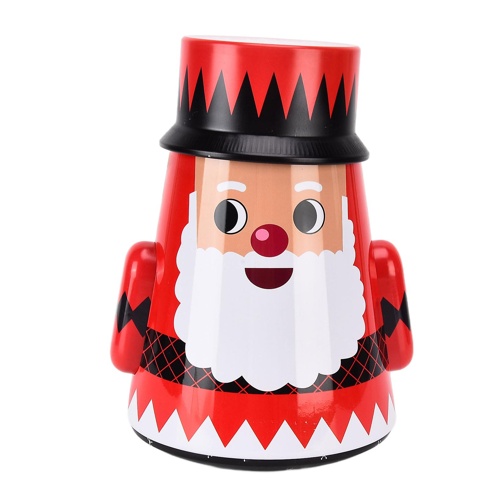 Festive Roly Poly Santa & Snowman Christmas Candy Box