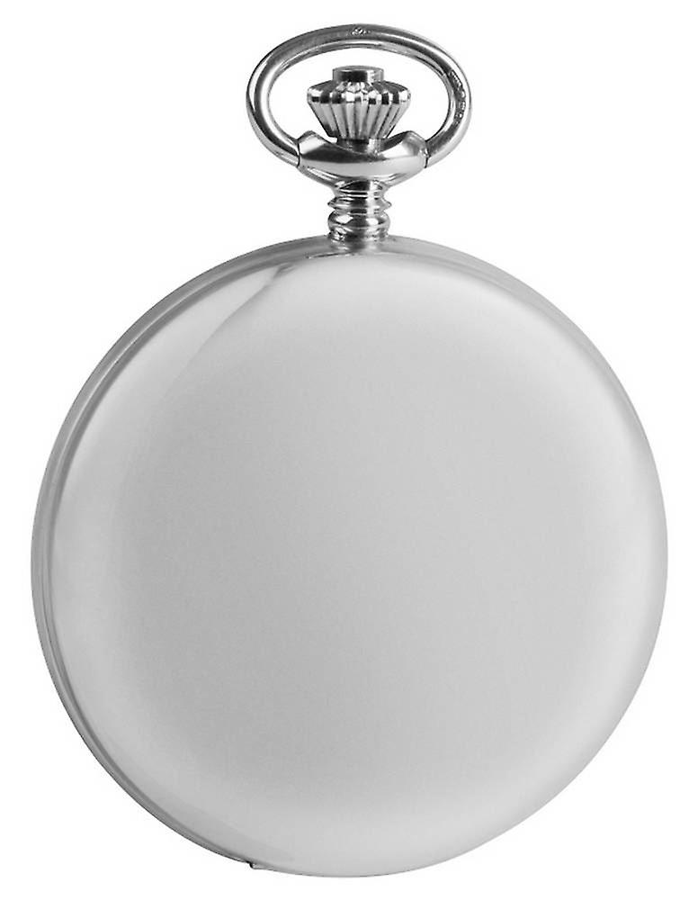 Woodford Sterling Silver Double Full Hunter Skeleton Pocket Watch - Silver