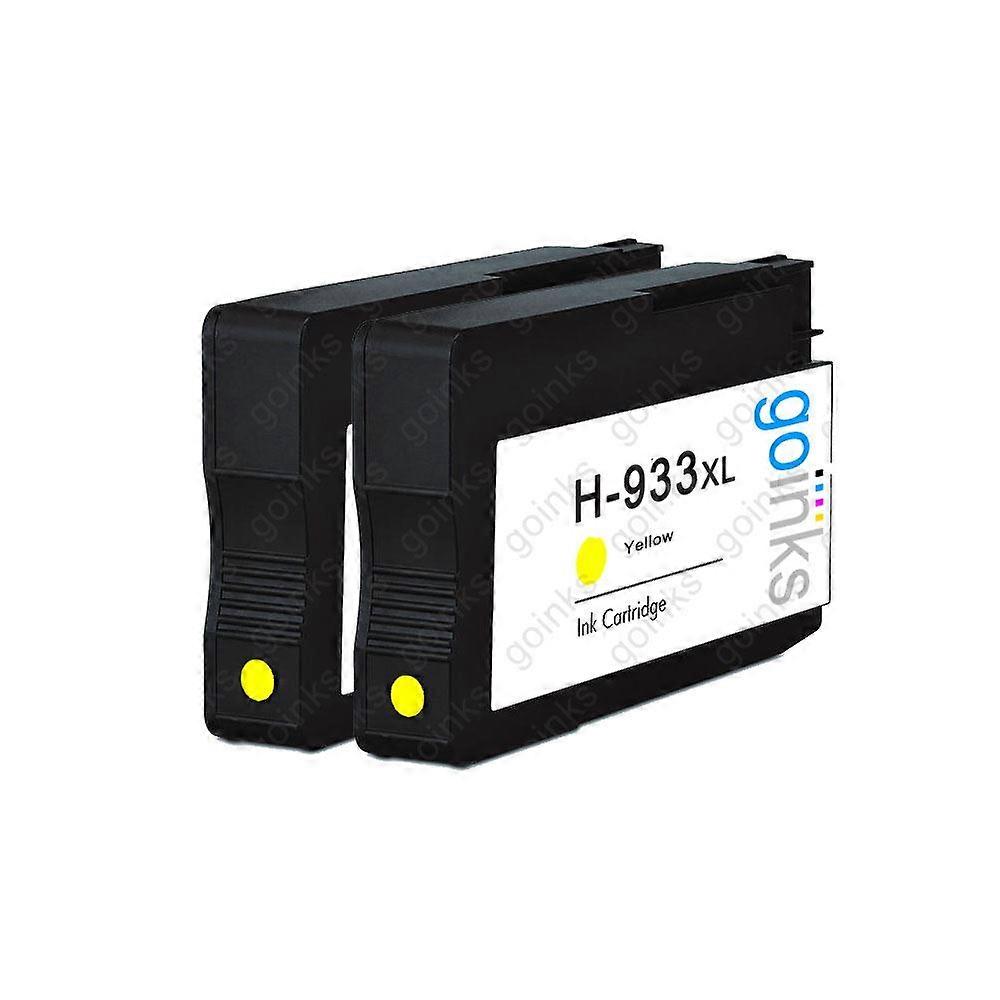 2 Go Inks Yellow Compatible Printer Ink Cartridges To Replace HP 933Y