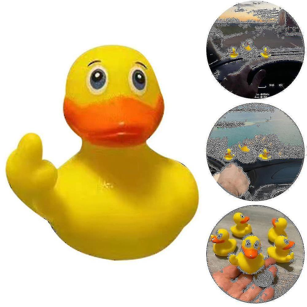 1/3/5/10pcs الاصبع الأوسط المطاط بطة، لطيف صغير مضحك المطاط البطة حزب ديكور سيارة الحلي هدية