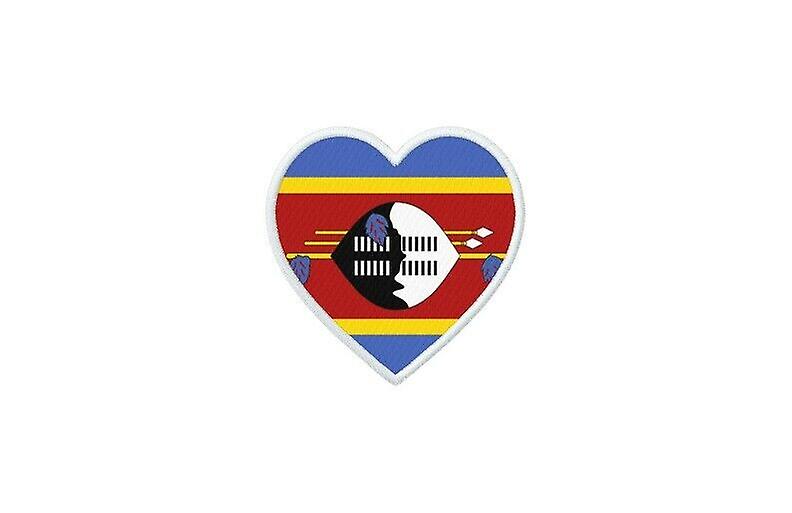 Patch badge ecusson prints thermocollant heart flag SD swaziland