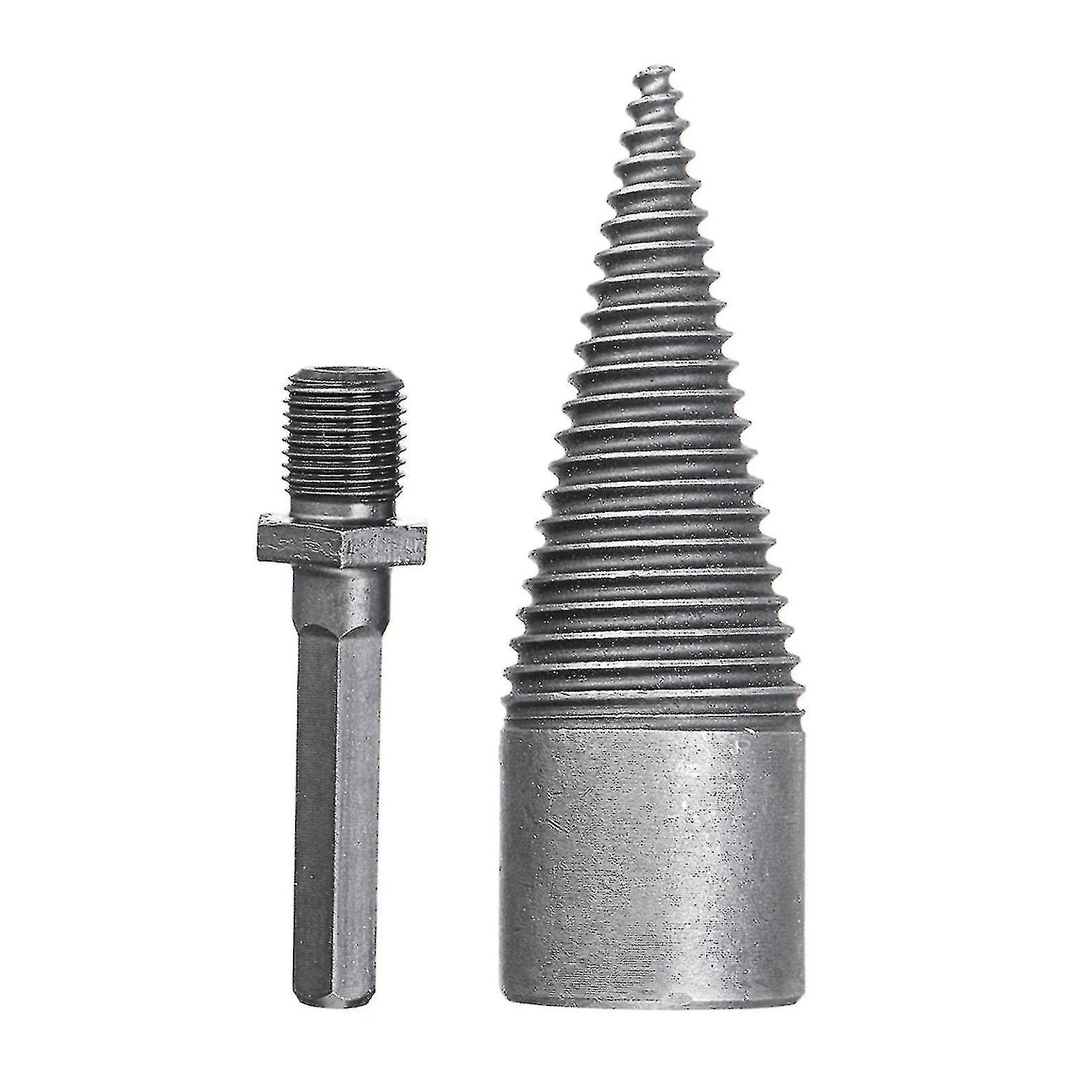 Wood Splitting Drill Bit Set - Heavy Duty Steel Log Splitter Drill Tool
