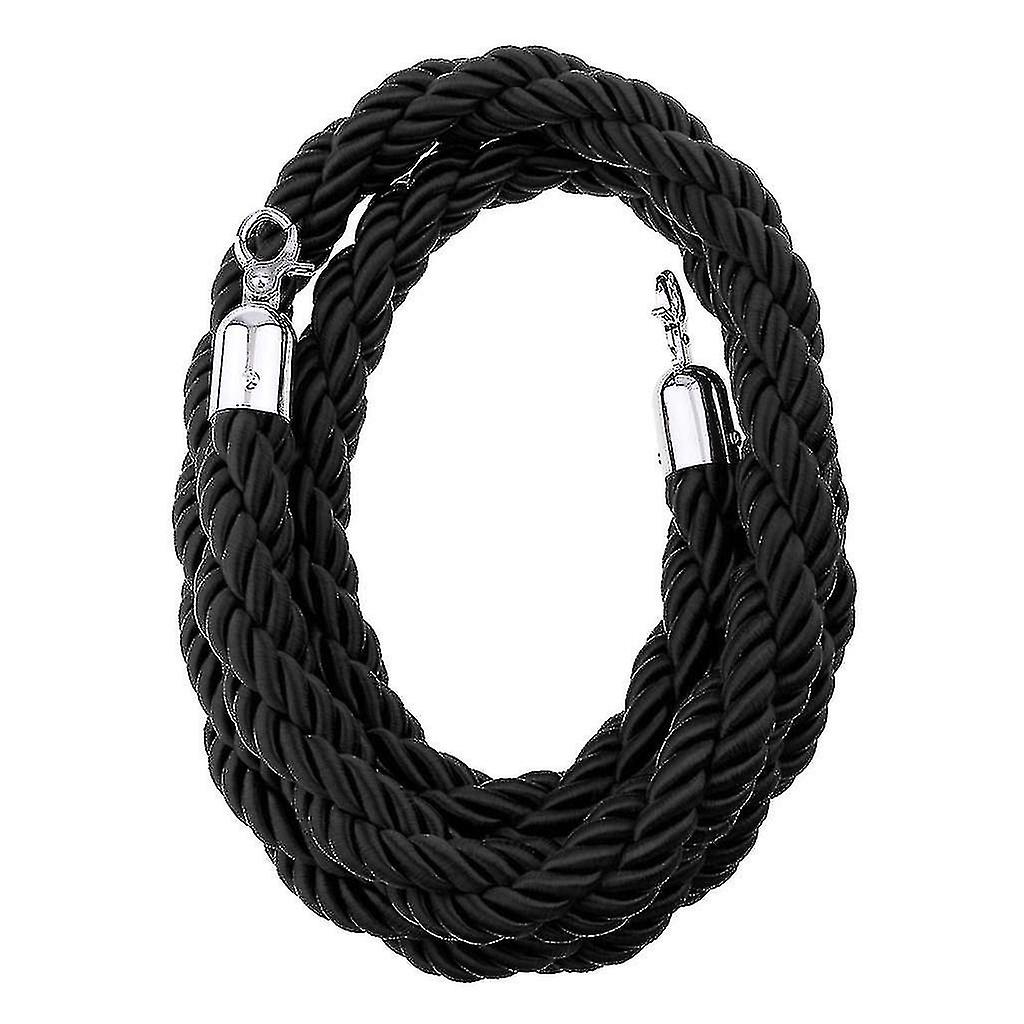 Barriärrep Crowd Control Stanchion Queue Twisted Rope med krokar
