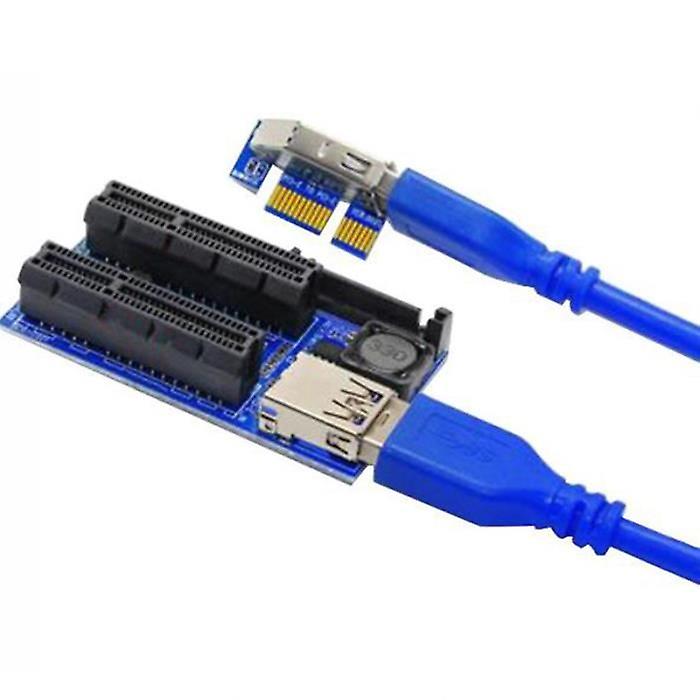 PCI Express Adapter USB 3.0 Raiser PC Components Extender PCIE Riser PCI-E Card Riser PCI E Riser for Video Card, 30Cm