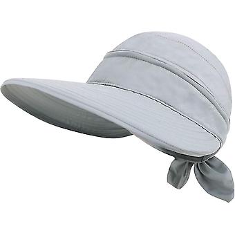 Hats for Women UPF 50+ UV Sun Protective Convertible Beach Visor Hat-Grey