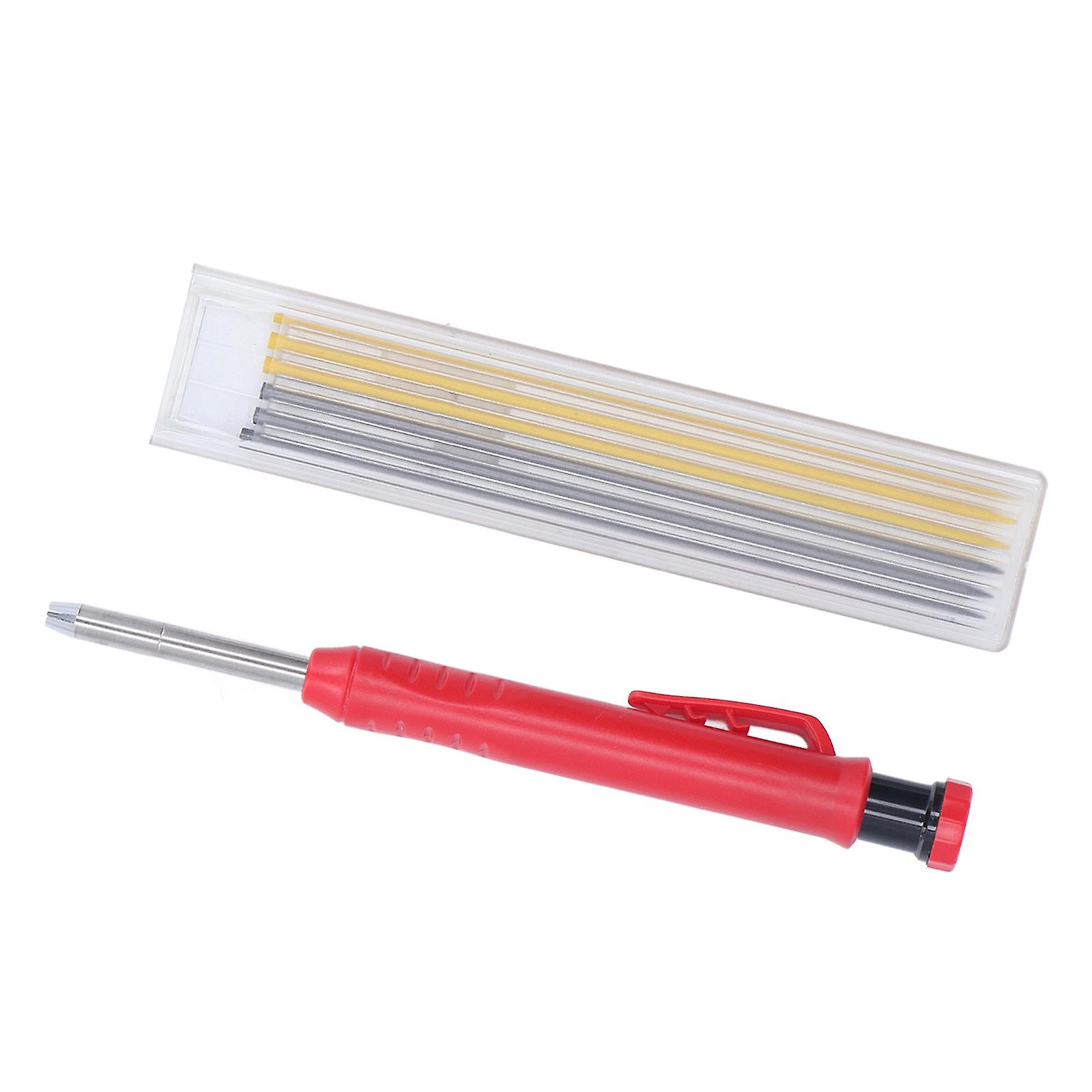 Woodworking Marking Pen 2.8mm Tungsten Carbide Tip Multifunction Scribing Tool with Refill2 Color Refill 