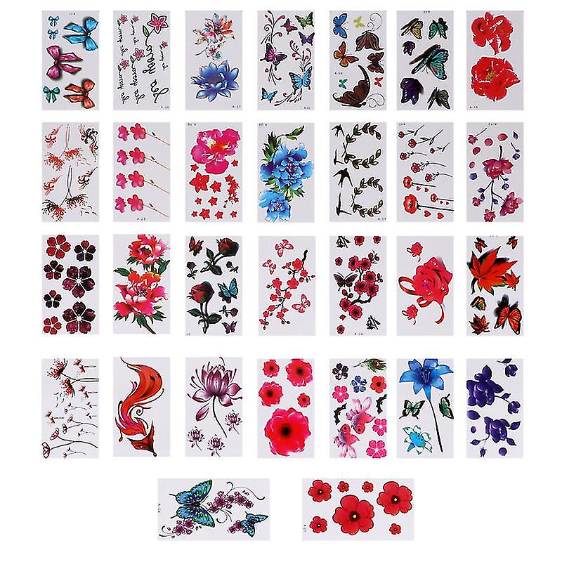 30pcs Floral Tatto Sticker