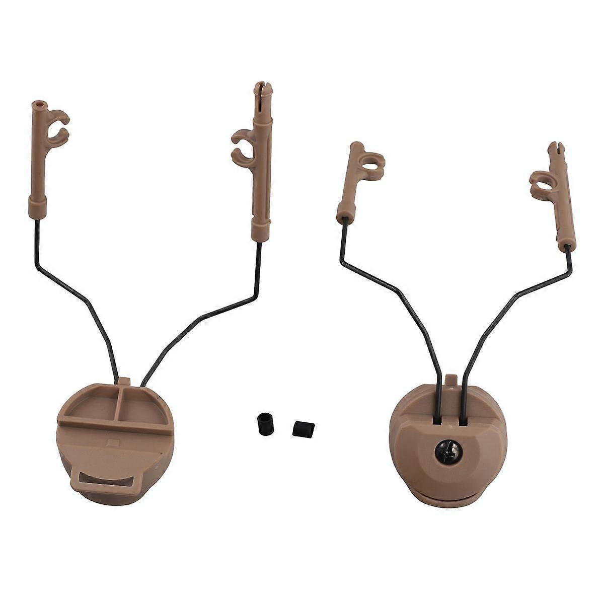 Pickup Headphones Rail Bracket Multi-Angle Adjustable Flip Ear Cups Fixed Bracket Helmet Accessories Mud Color