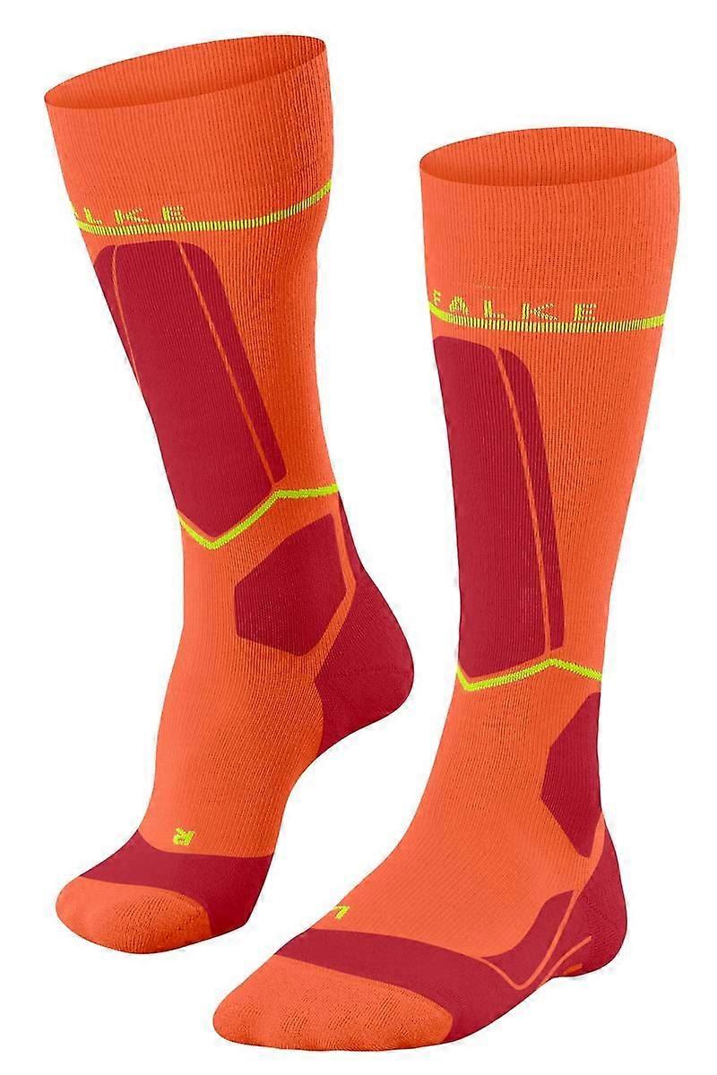 Falke SK Compression Wool Skiing Knee-High W4 Socks - Flash Orange