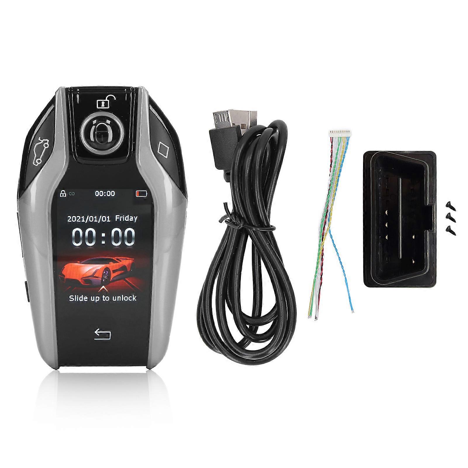 Universal TK800+ LCD Touch Screen Smart Key Remote Keyless Entry for All Start Stop Engine Button Models Silver NO.54734