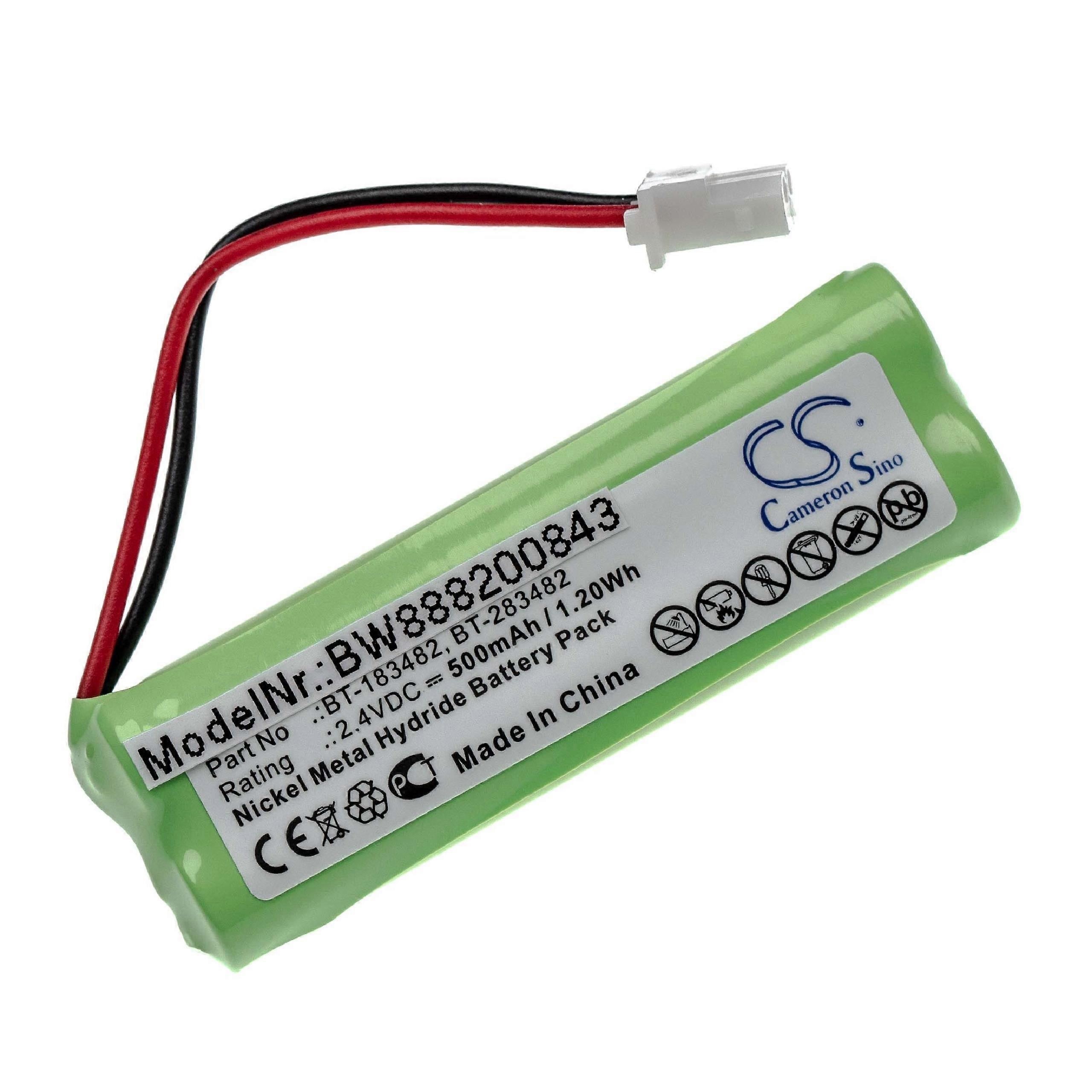 Batterie vhbw compatible avec VTech DS6472-6, DS6472, LS6425, LS6405, LS6425-3, LS6425-2, LS6425-4 téléphone fixe sans fil (500mAh, 2.4V, NiMH)