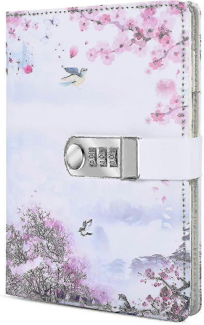 A5 Creative Password Lock Journal Pu Leather Combination Lock Diary Locking Journal Diary