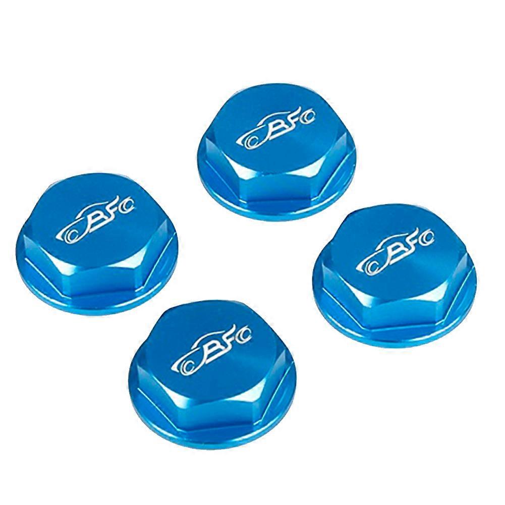 RF 4Pc Metal Closed Tire Wheel Hub Fixing Nut for 1/5 Rovan Kingmotor X2 5Ive-T Racing Truck Parts-Blue