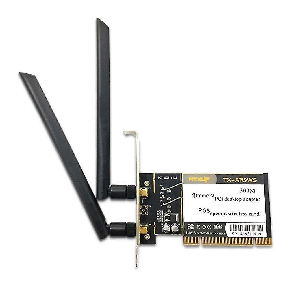 Wtxup Atheros Ar9223 Pci 300m 802.11b/g Drahtloser WLAN-Netzwerkadapter für Desktop-PC, PCI Wireless C