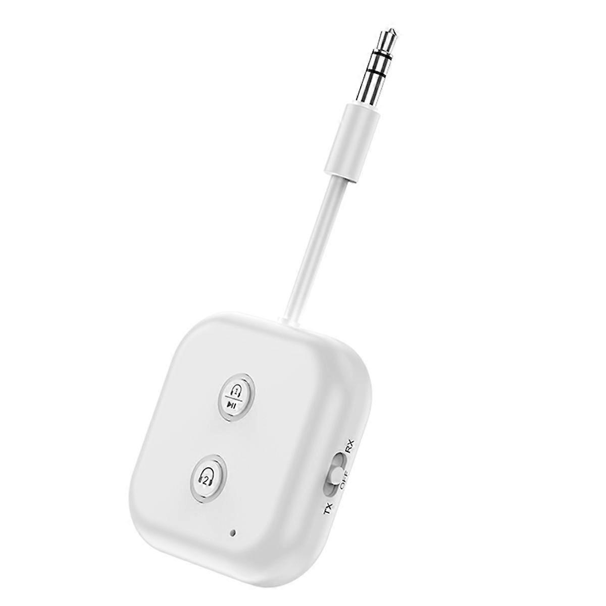 2 in 1 Bluetooth 5.3 Audio Receiver Transmitter Wireless Adapter with Mic 3.5MM AUX Stereo Music for Car Airplane TV