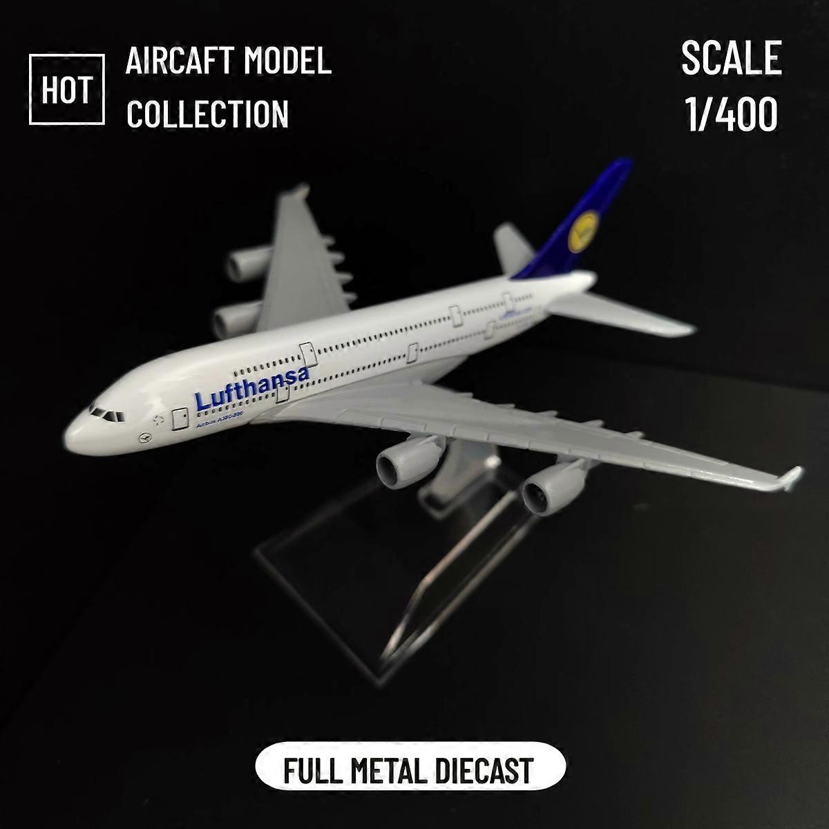 Scale 1:400 Metal Aircraft Replica, Lufthansa A380 Diecast Model