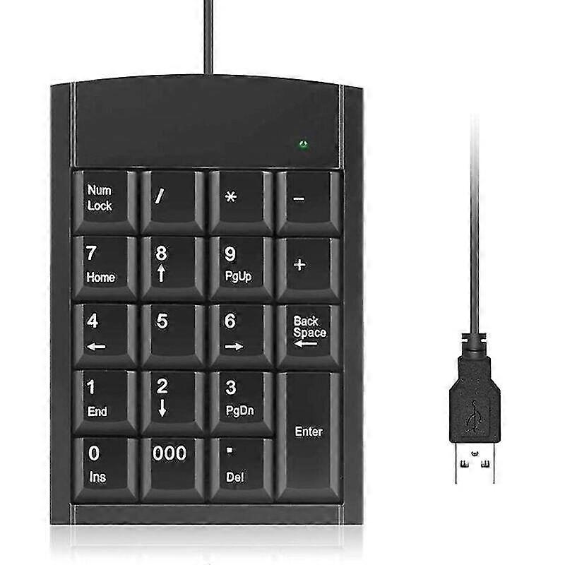 wired numeric keypad number pad for laptop desktop pc notebook black