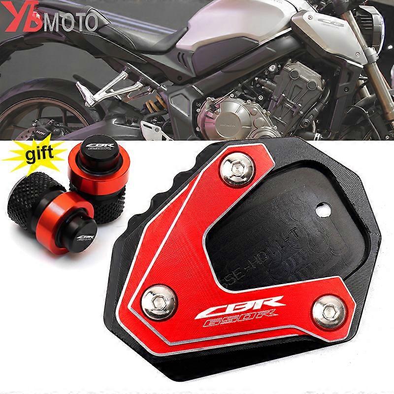 Coussin Béquille Moto CNC Rouge – Extension Pied Béquille Latérale Pour Honda CBR650R CB650R 2019-2020
