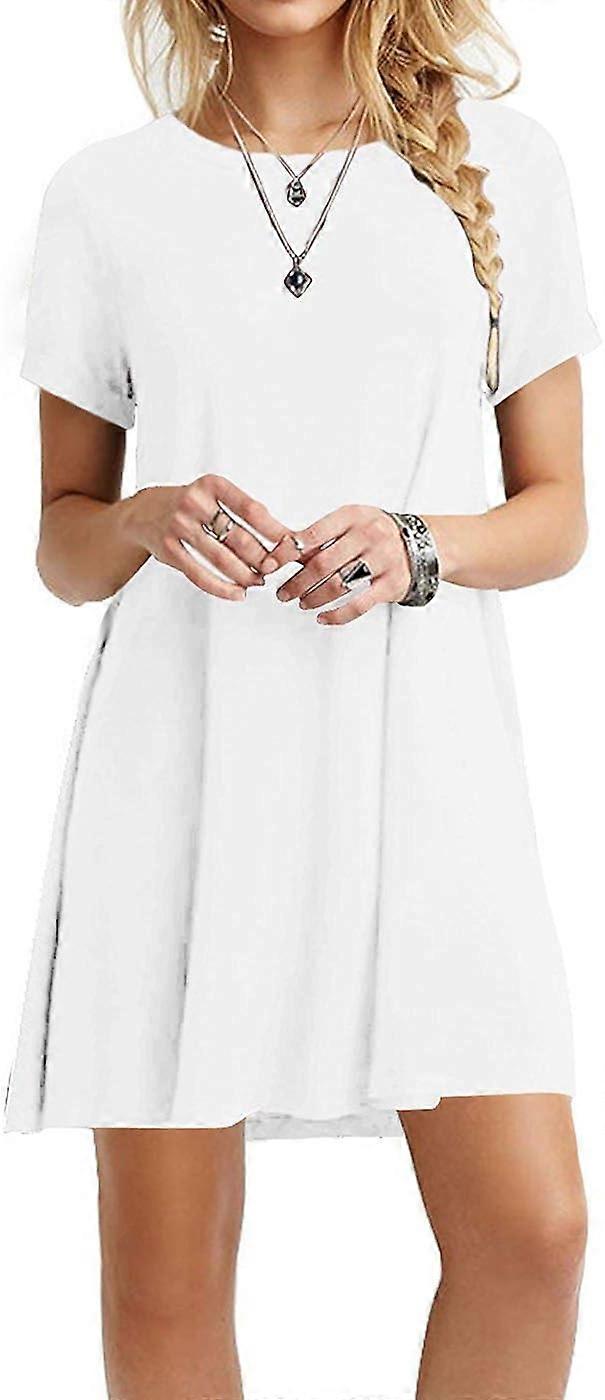 T-shirt simple simple pour femmes Robe ample