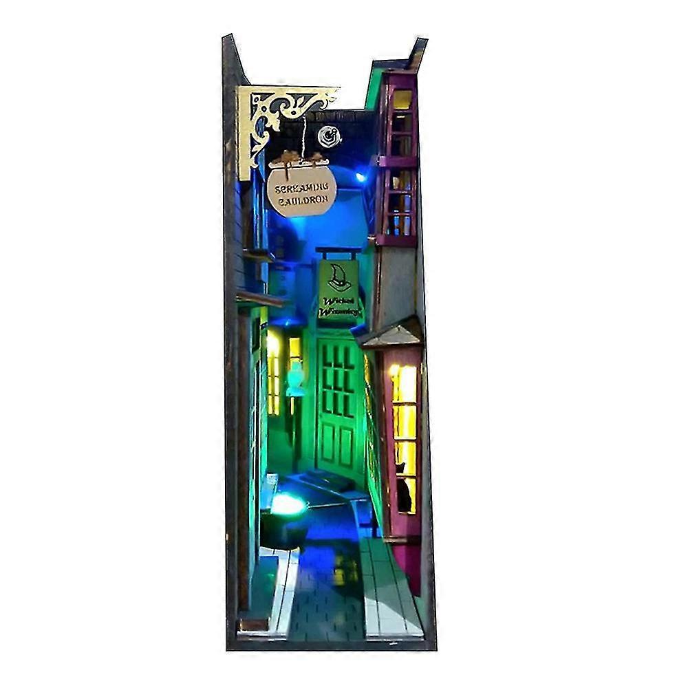 Medieval Bookshelf Insert Box Bookends Desktop Organizer Non-skid Bookshelf Home Office Decor