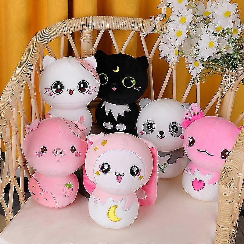 20cm New Mushroom Animal Series Plush Doll Cute Rabbit Cat Home Decoration Plush Toy