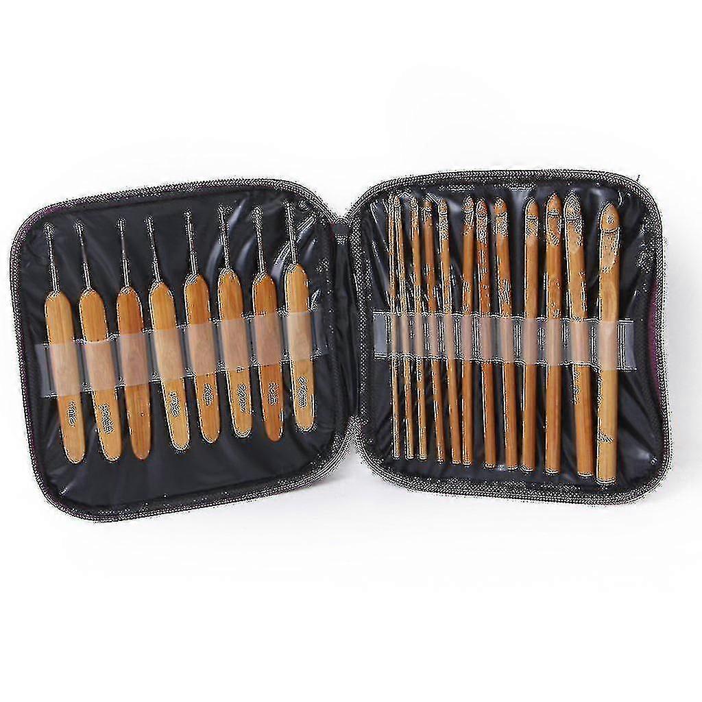 20-pack bambu virknålssats med låda