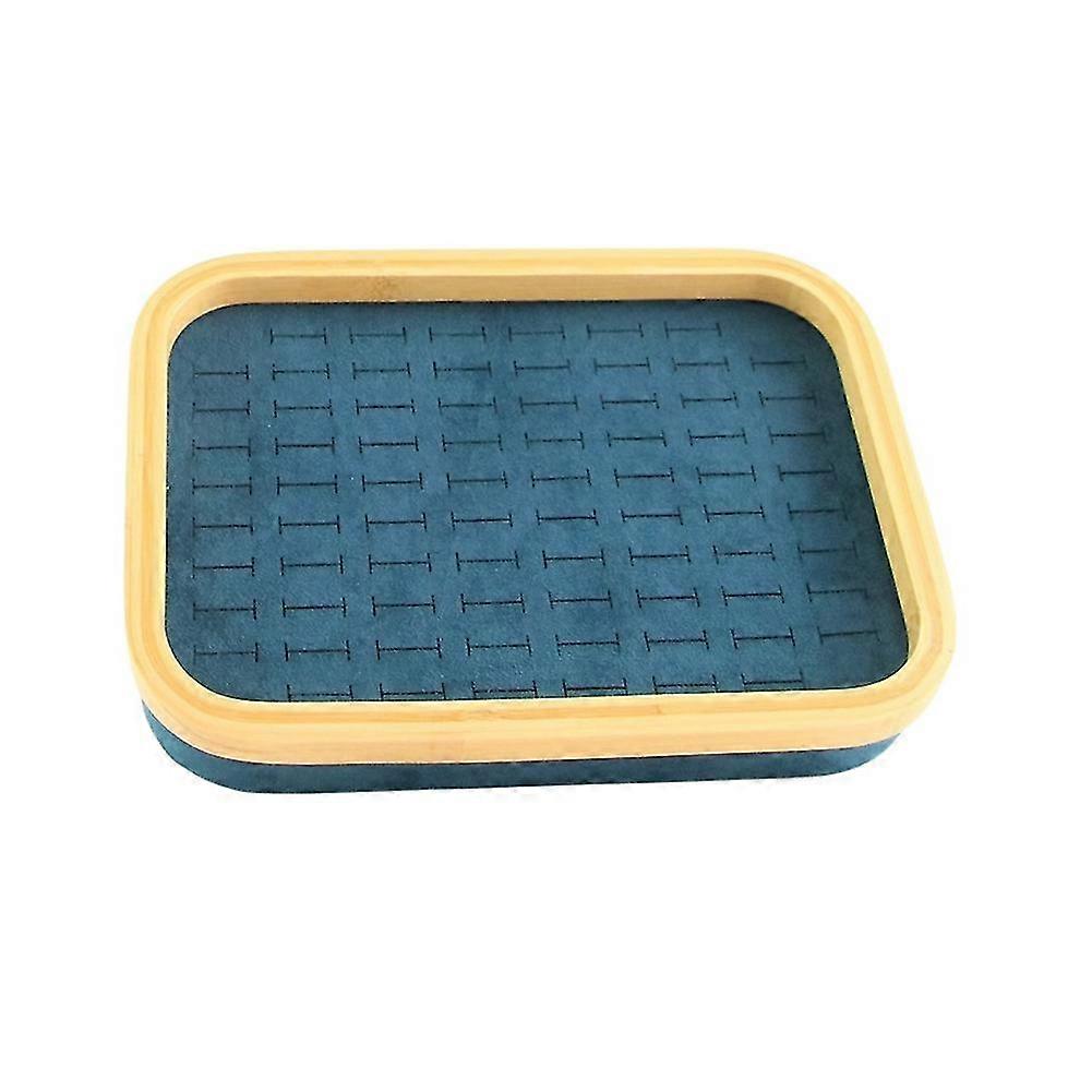 76 slots ring storage display, ring holder showcase for store green