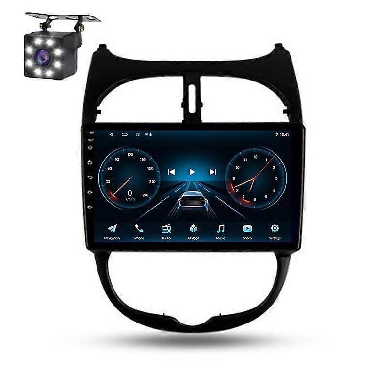 For Peugeot 206 1998 - 2012 Car Multimedia Radio Wireless Navigation Android Auto GPS
