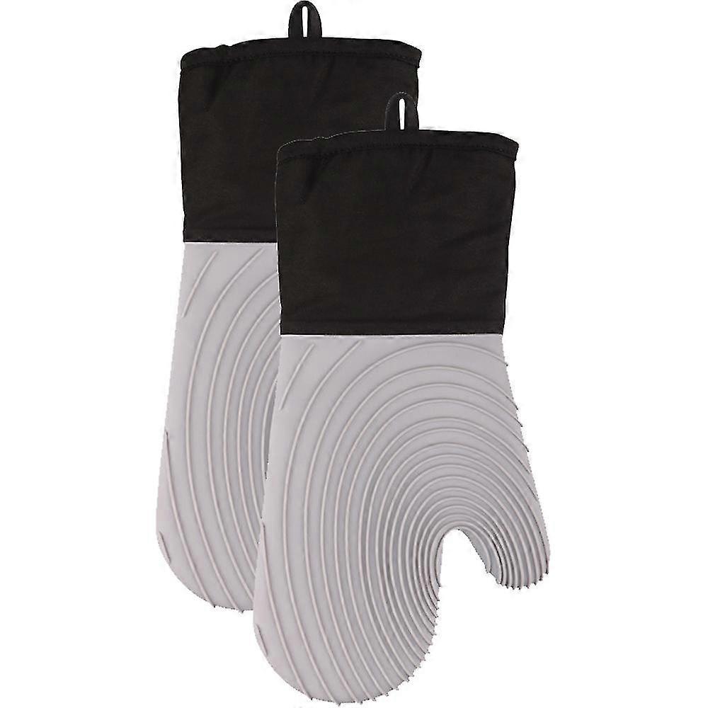 Silicone Oven Mitt, Oven Mitts, Heat Resistant Pot Holders, Flexible Oven Gloves