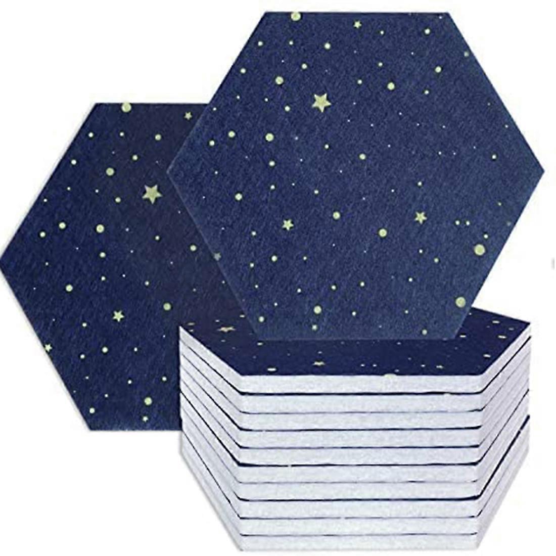 12 Pack Starry Hexagon Acoustic Panels,Sound Proofing Padding,Sound Absorbing Panel for Studio Acou