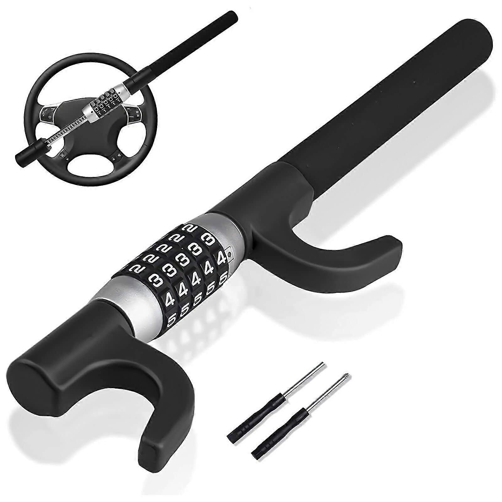 Steering Wheel Lock,car Digit Combination Keyless Lock,car Anti-theft Device Security Device,universal Fit For Cars,trucks,vans And Suvs