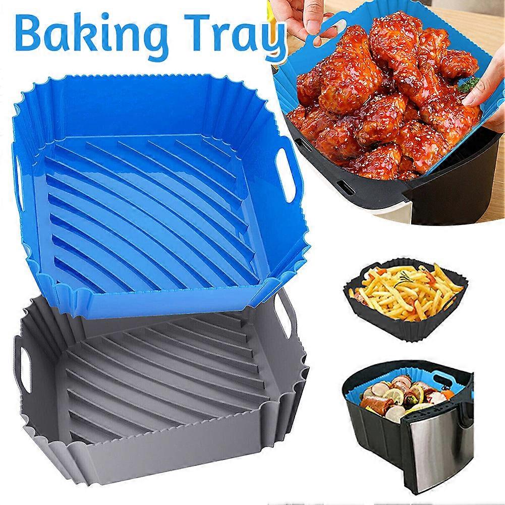 Silicone Squared Non-Stick Airs Fryer Tray High Temperature Resistance Tray for Cooking Baking