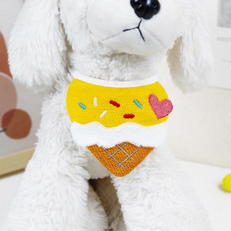 Cute Pattern Adjustable Small Pet Bib Cartoon Pattern Design Small Pet Bib for Keeping Your Pet Dry and Comfortable