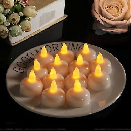 12 PCS Waterproof Candles SPA Shower Water Decorative Candle Lights LED Floating Candles