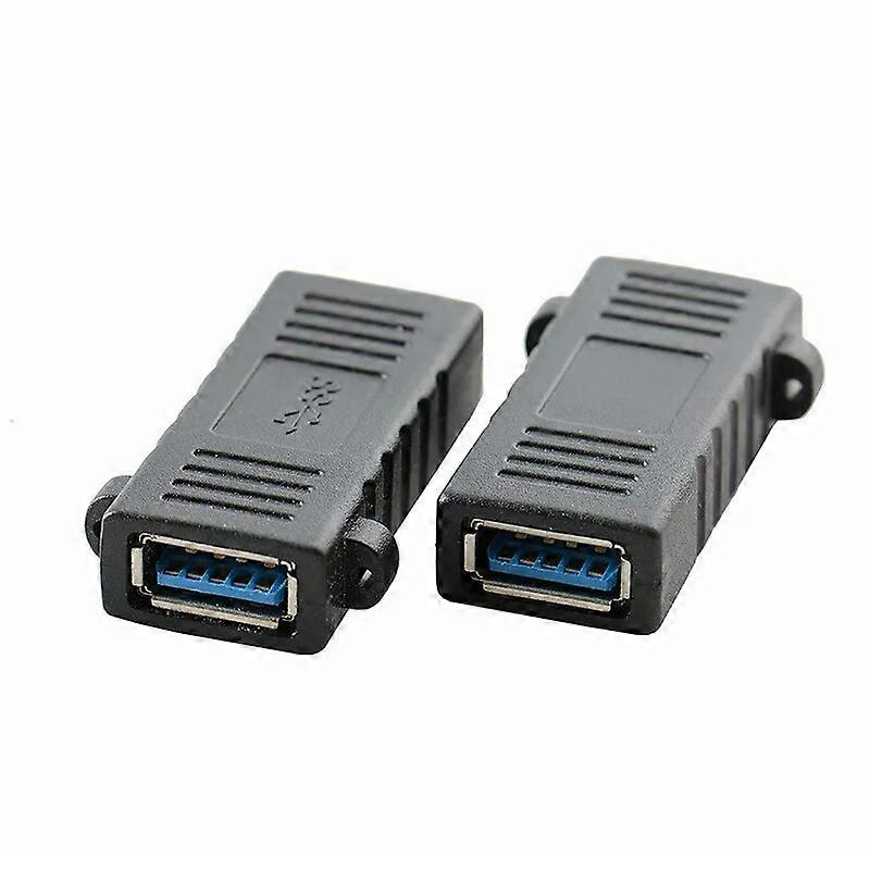 USB 3.0 Typ A hona till en hona Adapter Adapter USB 2.0 AF Till AF-kopplare Kön Växlare Extender Omvandlare Panel Kabelhål
