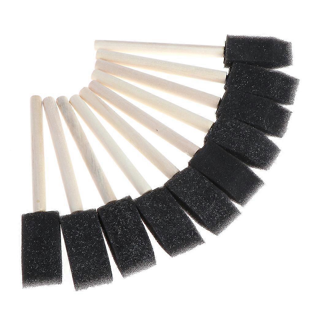 10pcs Schwamm Pinsel Holz Griff Aquarell Öl Fleck Kunst Handwerk Malerei Zeichnung