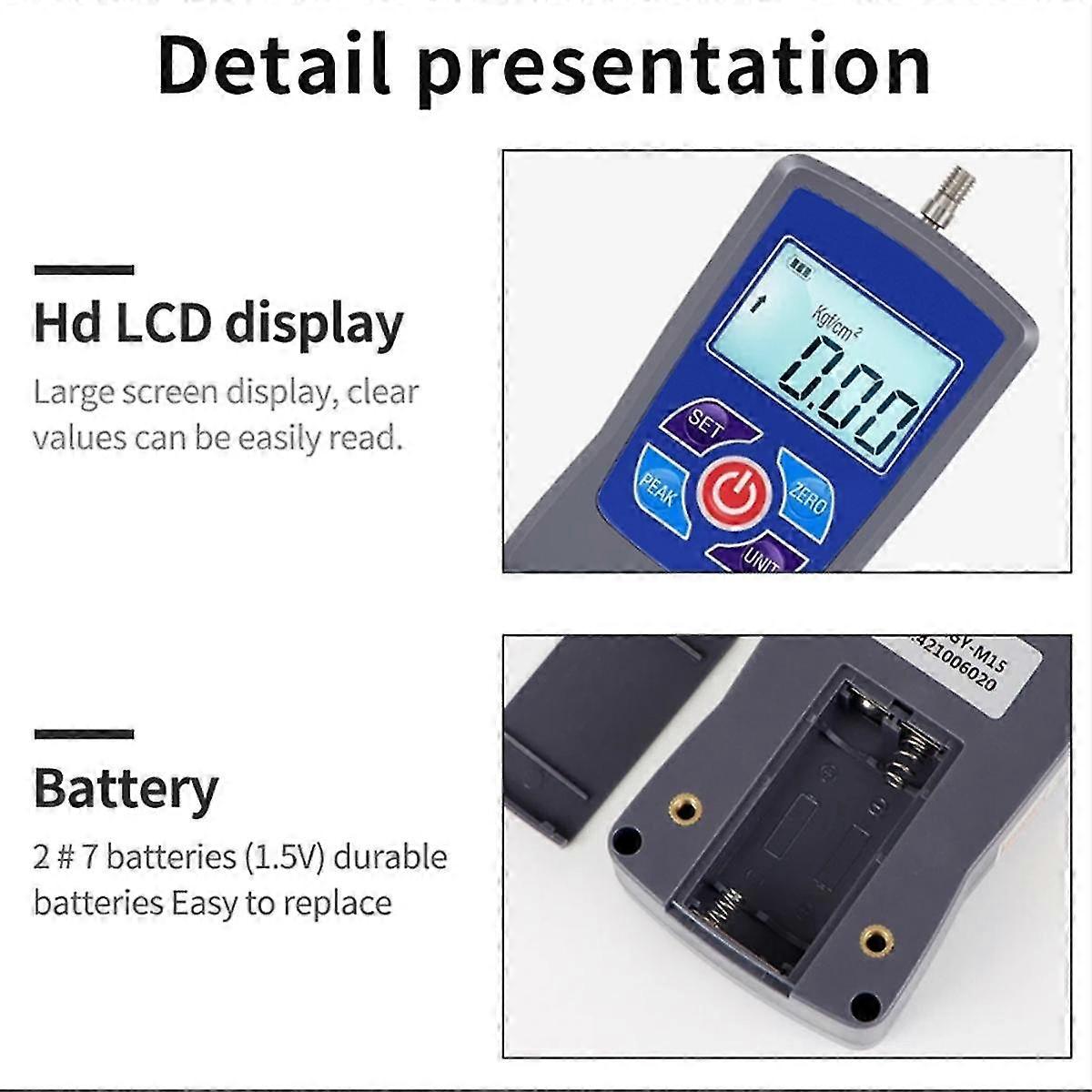 -M15 Digital Fruit Hardness Tester Meter Fruit Dynamometer Firmness Sclerometer to Measure Maturity Level of Fruit