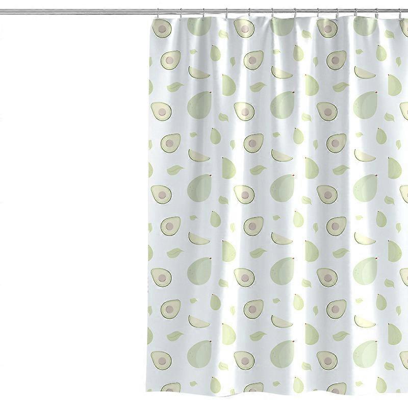Avocado Shower Curtain with Hooks Waterproof
