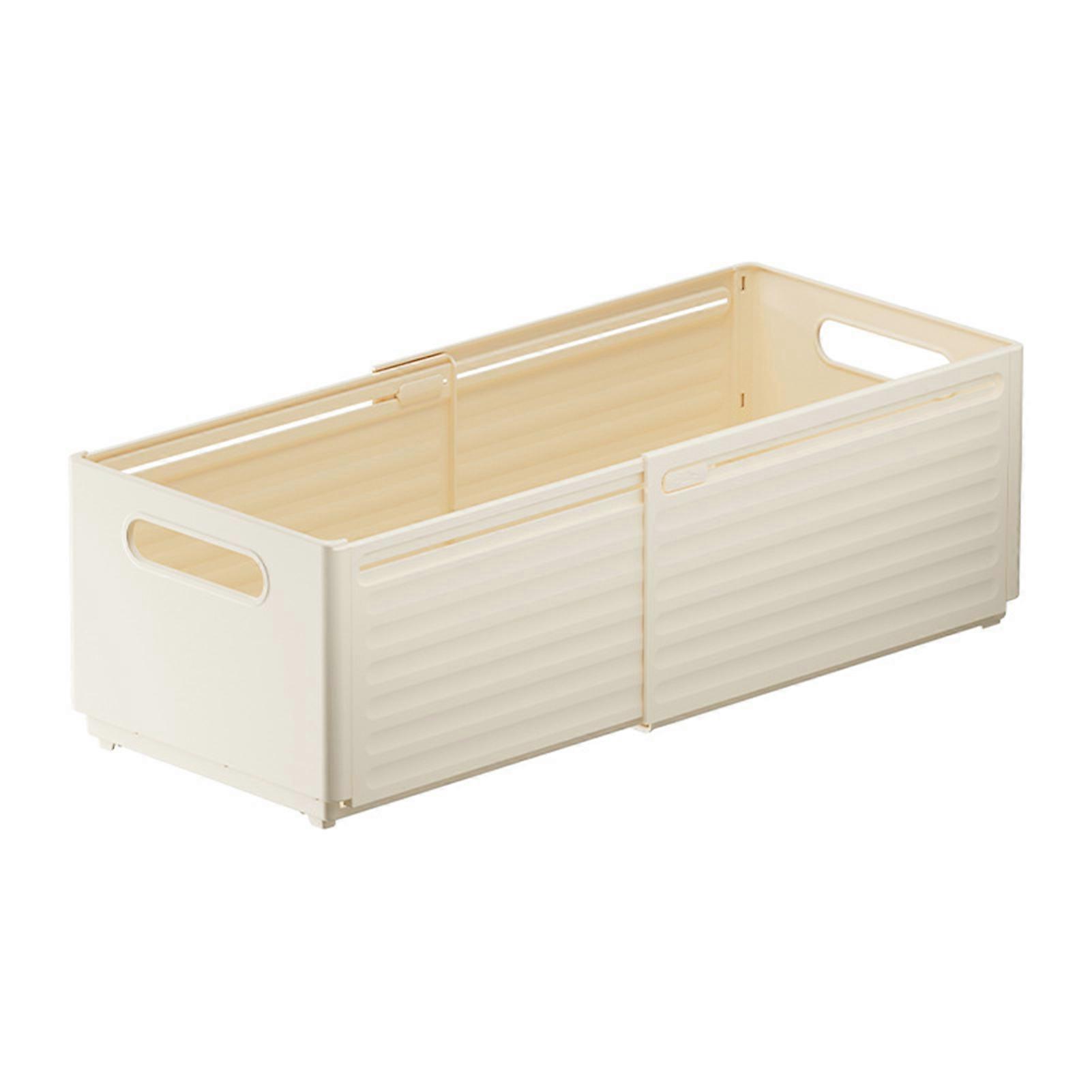 Expandable Storage Bins with Hollow Handles Stable Stackable Versatile Space-Saving Organizer for Home Kitchen