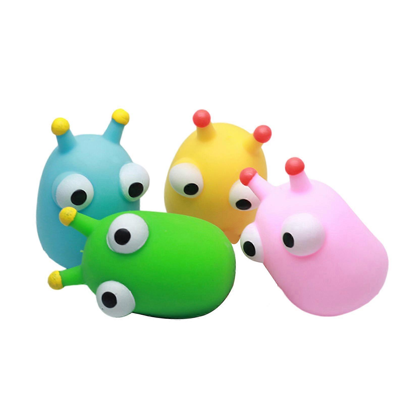 Eye-popping Vegetable-Worm Squeeze Toy Funny Eyeball Burst Stress Relief Toy Creative Cartoon Soft TPR Pinch Toy Adults Kids Office Fidget Toy