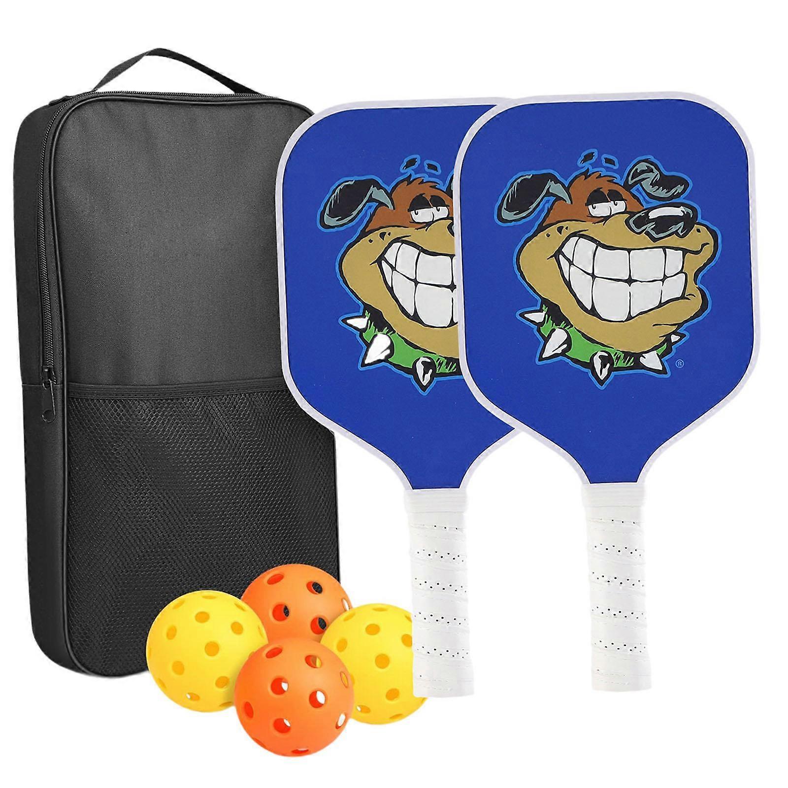 Pickleball Paddles 4 Pickleball Balls Pickleball Rackets Set for Home Indoor