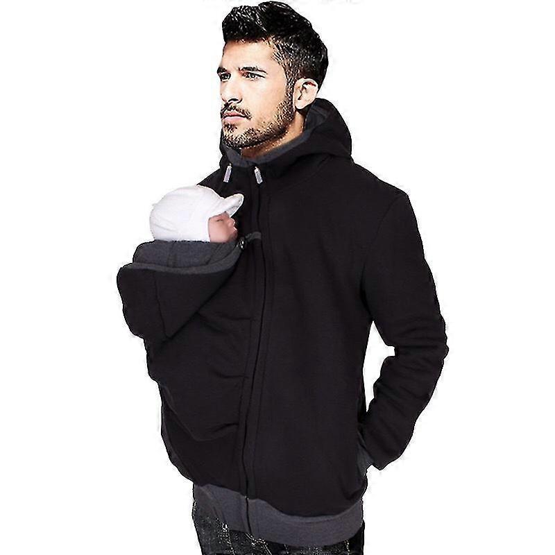 Jacket Multifunctional 3 In 1 Dad Kangaroo Jacket Sweatshirt Maternity Men
