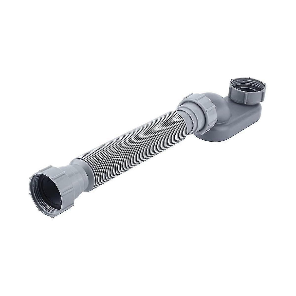 Low Profile 1 1/2 P Trap Flexible Bathtub Shower Drain Pipe Flat P Trap Free Standing Tub Drain For